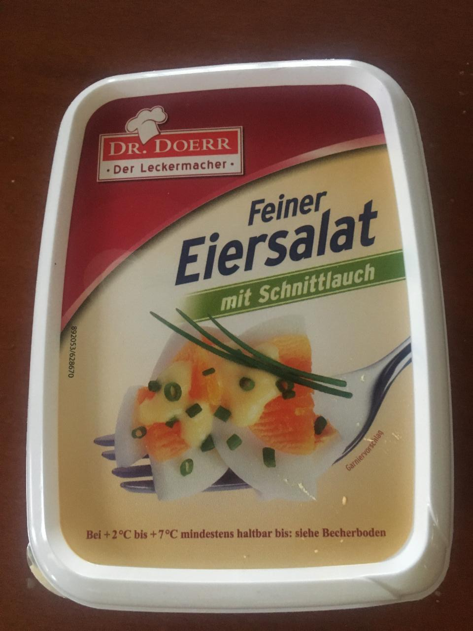 Fotografie - Feiner Eiersalat mit Schnittlauch Dr. Doerr