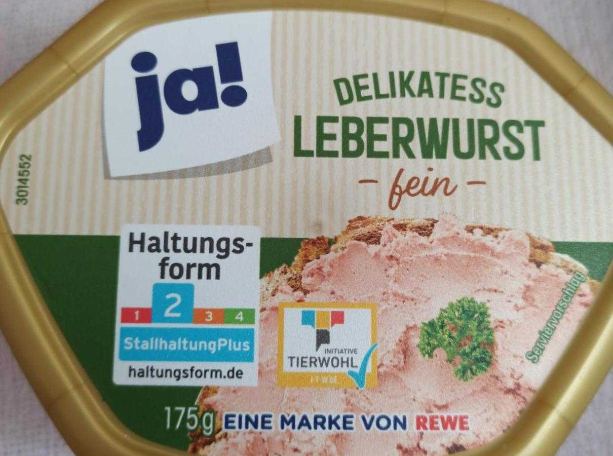 Fotografie - Delikatess Leberwurst fein Ja!