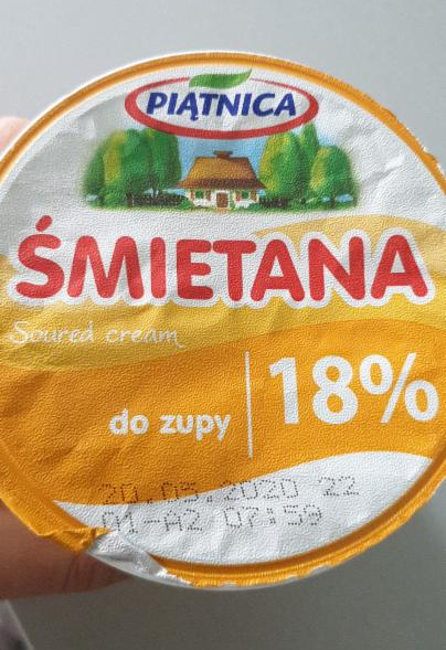 Fotografie - Śmietana do zupy 18% Piątnica