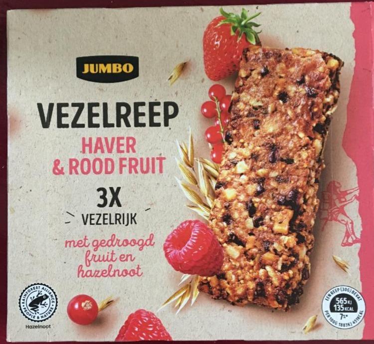 Fotografie - Vezelreep Haver & Rood Fruit Jumbo