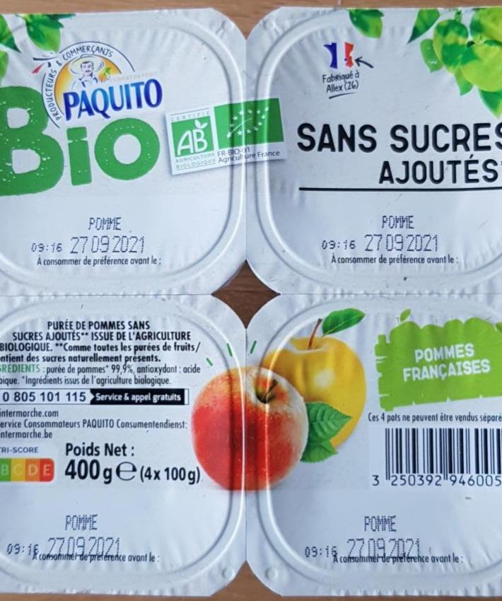 Fotografie - Bio Purée de Pomme sans sucres ajoutés Paquito