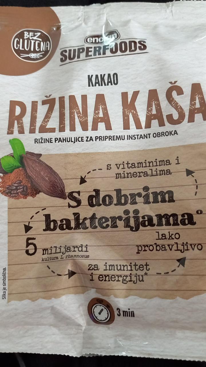 Fotografie - Superfoods Rižina kaša kakao Encian