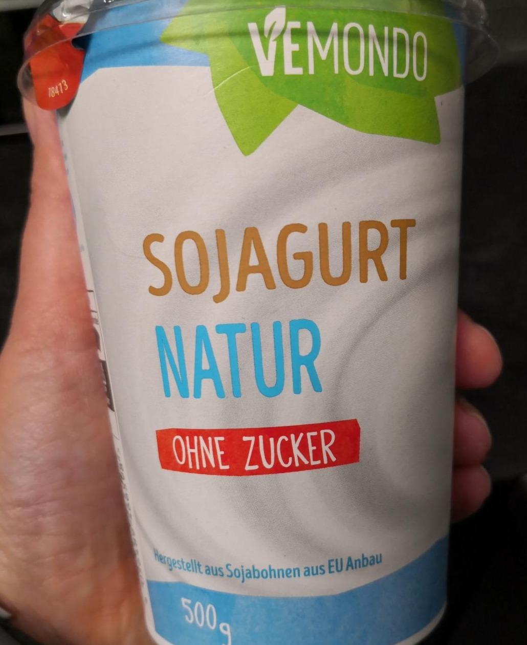 Fotografie - Sojajogurt Natur ohne Zucker Vemondo