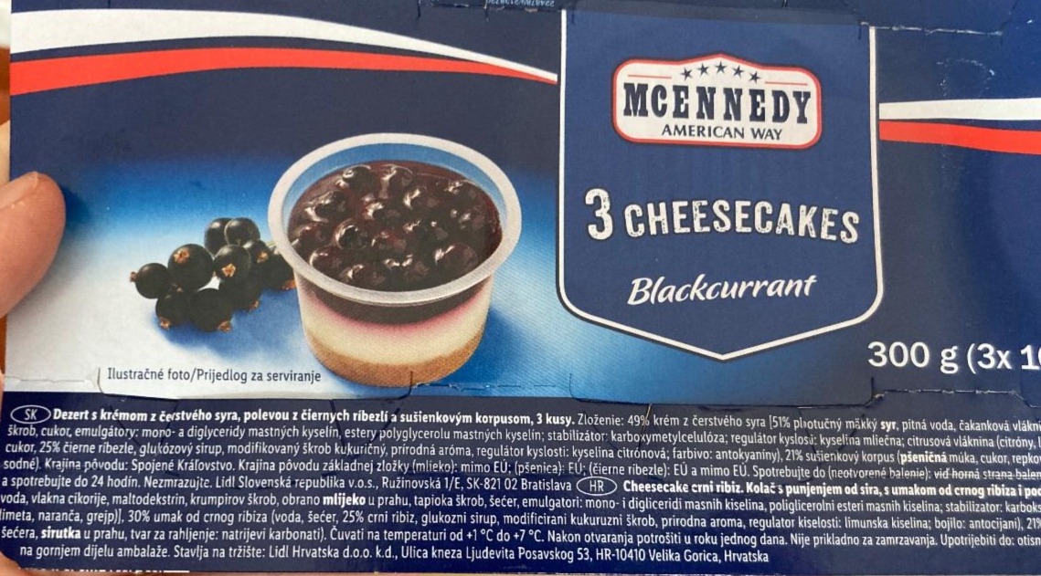 Fotografie - Cheesecake McEnnedy blackcurrant