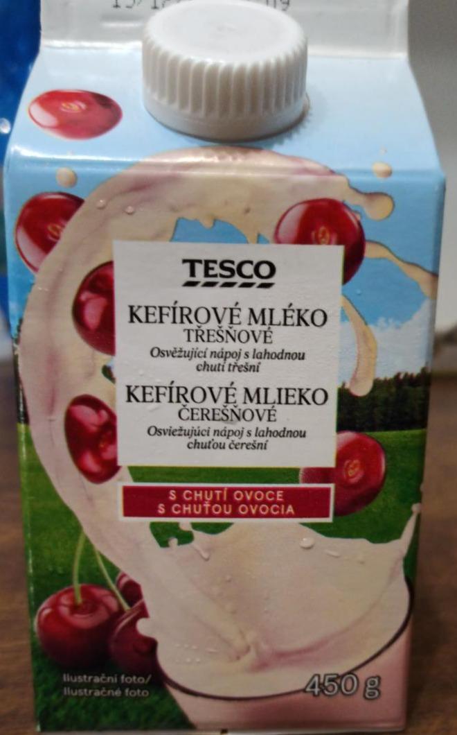 Fotografie - Kefírové mléko třešňové Tesco