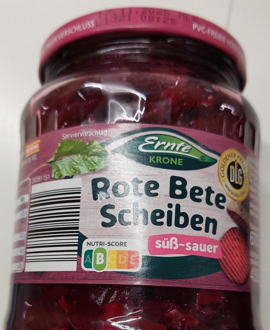 Fotografie - Rote Bete Scheiben Ernte Krone