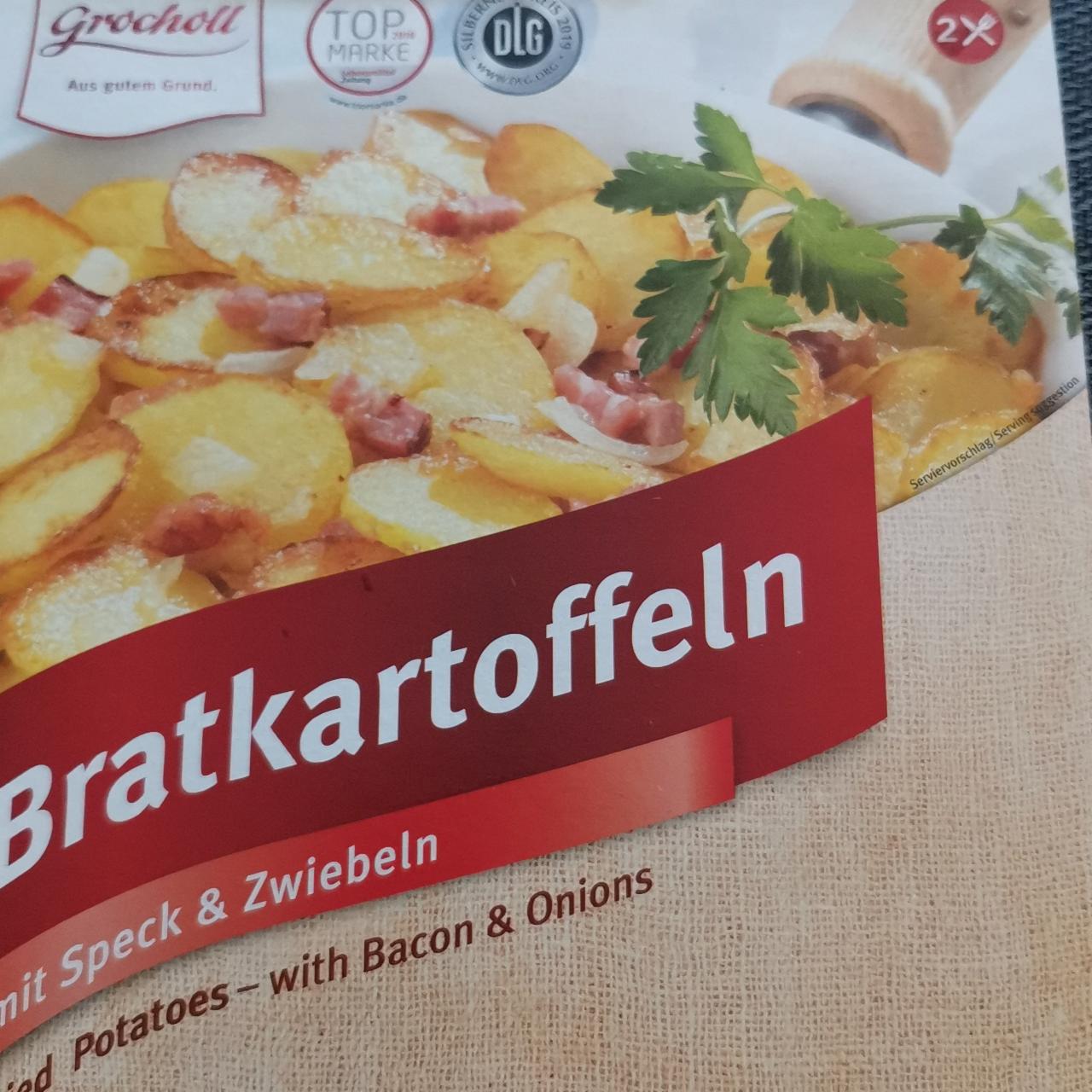 Fotografie - Bratkartoffeln mít Speck und Zwiebeln Grocholl