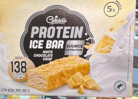 Fotografie - Protein ice bar white chocolate crisp Gelatelli