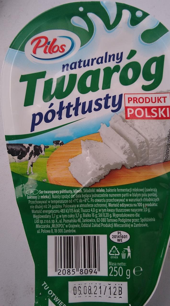 Fotografie - Naturalny twaróg półtlusty Pilos