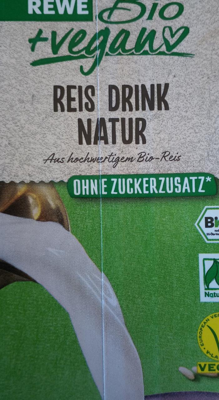 Fotografie - Vegan Reis Drink Natur ohne zuckerzusatz REWE Bio