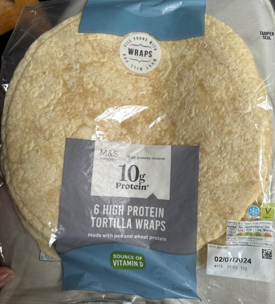 Fotografie - High protein tortilla wraps M&S Food