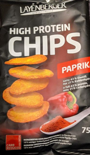 Fotografie - High protein chips paprika Layenberger