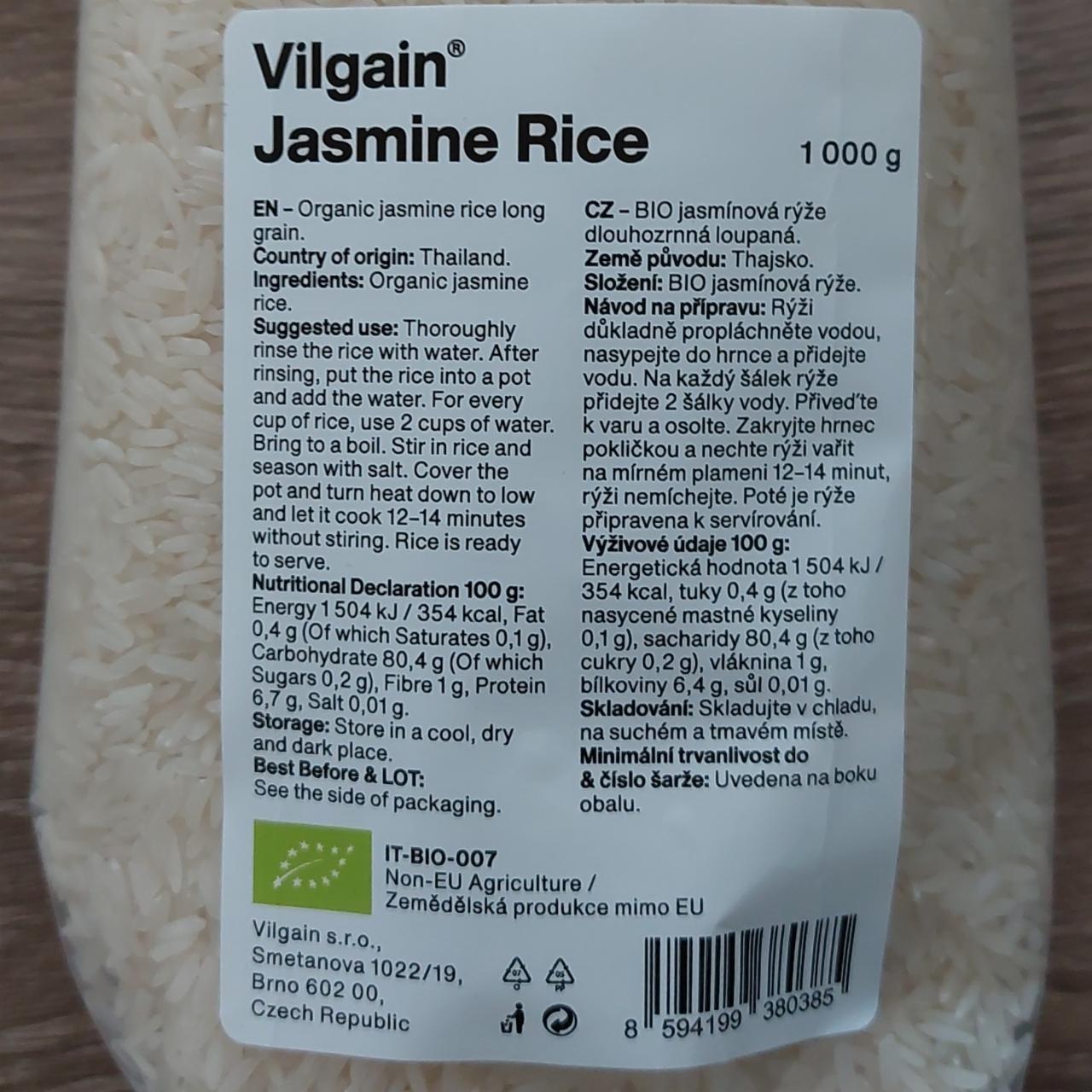 Fotografie - Bio Jasmine Rice Vilgain