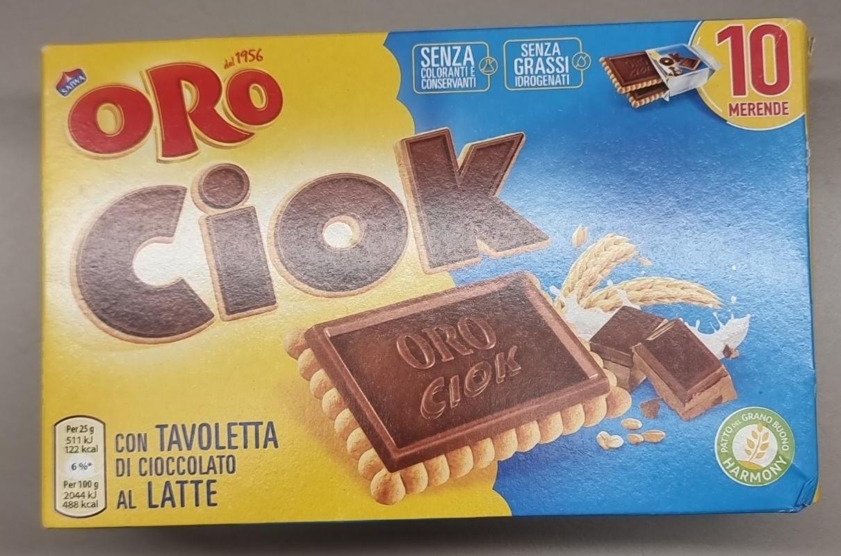 Fotografie - Oro Ciok con tavoletta di cioccolato al latte Saiwa