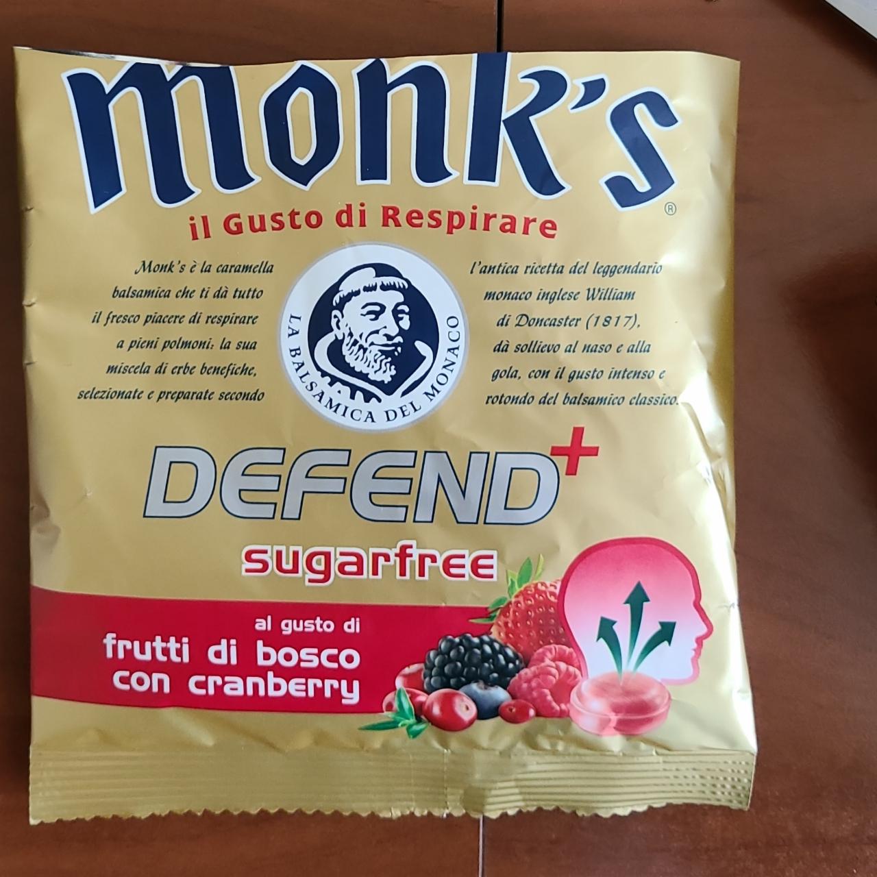 Fotografie - Defend+ sugarfree al gusto di frutti di bosco con cranberry Monk´s