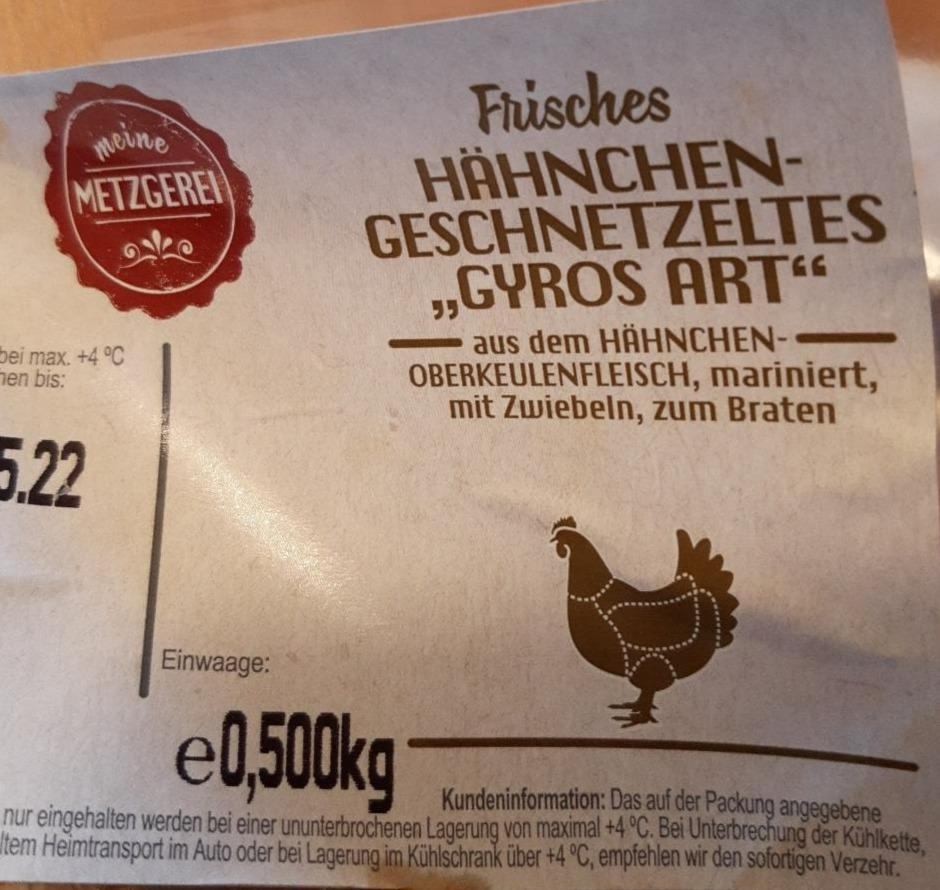 Fotografie - Frisches Hähnchen Geschnetzeltes Gyros art