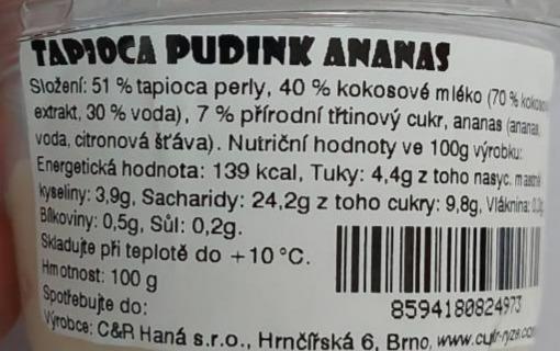 Fotografie - Tapioca pudink ananas C&R Haná