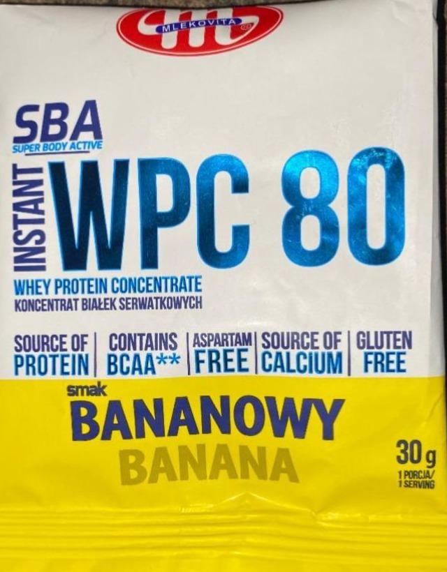 Fotografie - Super Body Active WPC 80 Whey Protein Concentrate smak Bananowy Mlekovita