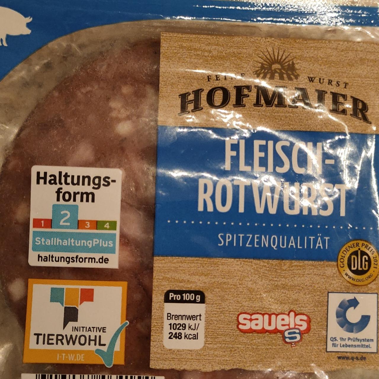 Fotografie - Fleisch-rotwurst Hofmaier