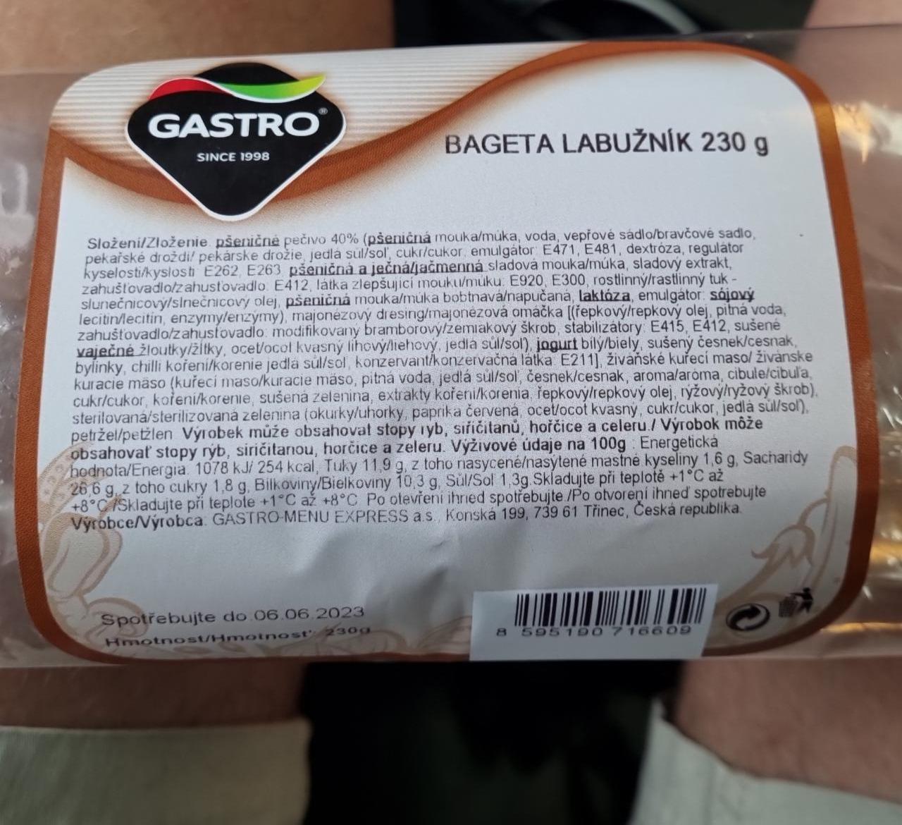 Fotografie - Bageta Labužník Gastro