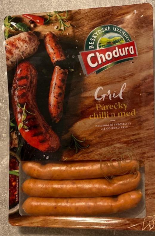 Fotografie - gril párečky chili a med Chodura