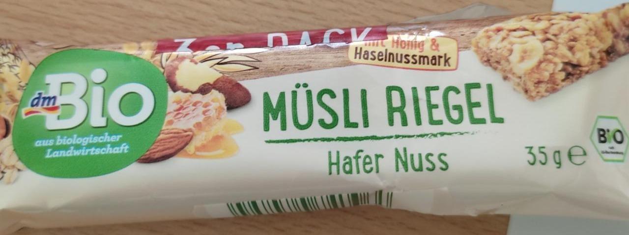 Fotografie - Müsli Riegel Hafer Nuss dmBio