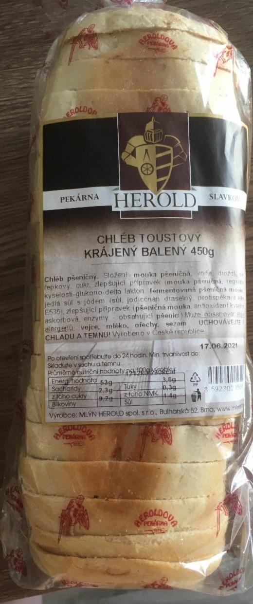 Fotografie - Chléb toustový krájený balený HEROLD