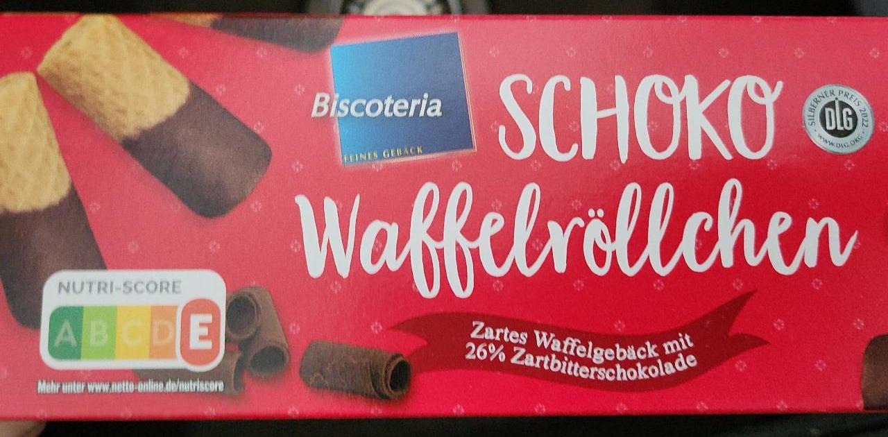 Fotografie - Schoko Waffelröllchen Zartbitter Biscoteria