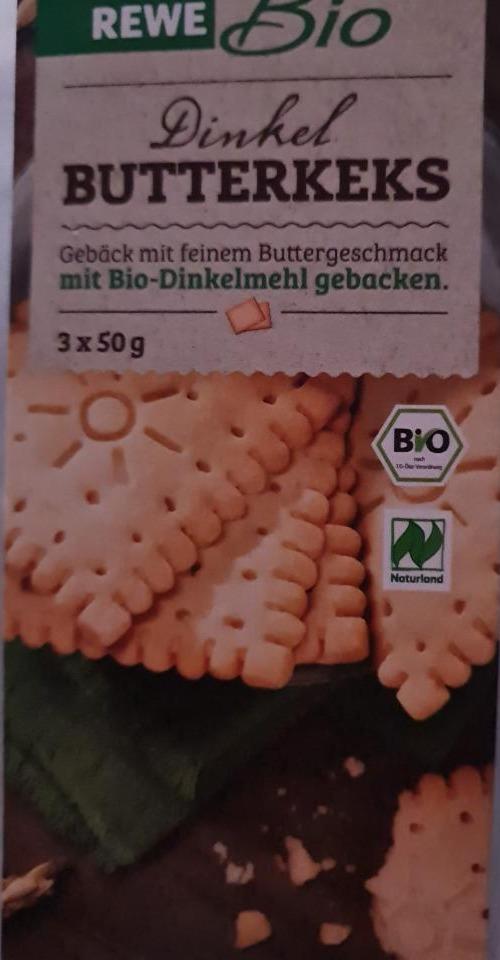 Fotografie - Dinkel Butterkeks REWE Bio