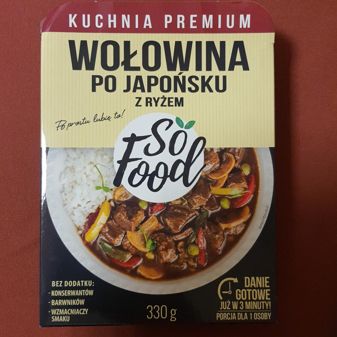 Fotografie - Wołowina po japońsku z ryżem So Food