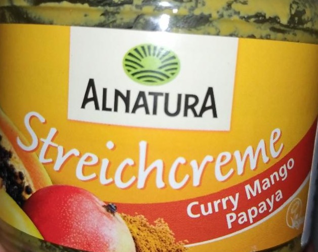 Fotografie - Streichcreme curry mango papaya Alnatura