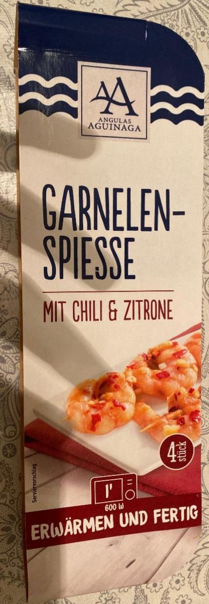 Fotografie - Garnelenspiesse mit Chili & Zitrone Angulas Aguinaga