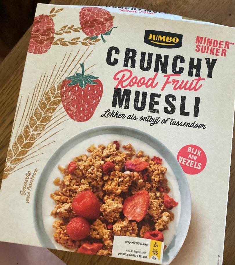 Fotografie - Crunchy Muesli Rood Fruit Jumbo