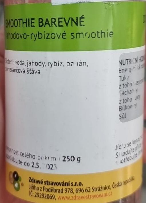 Fotografie - Jahodovo-rybízové smoothie Zdravé stravování