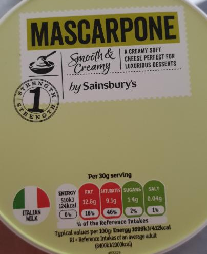 Fotografie - mascarpone Sainsbury's