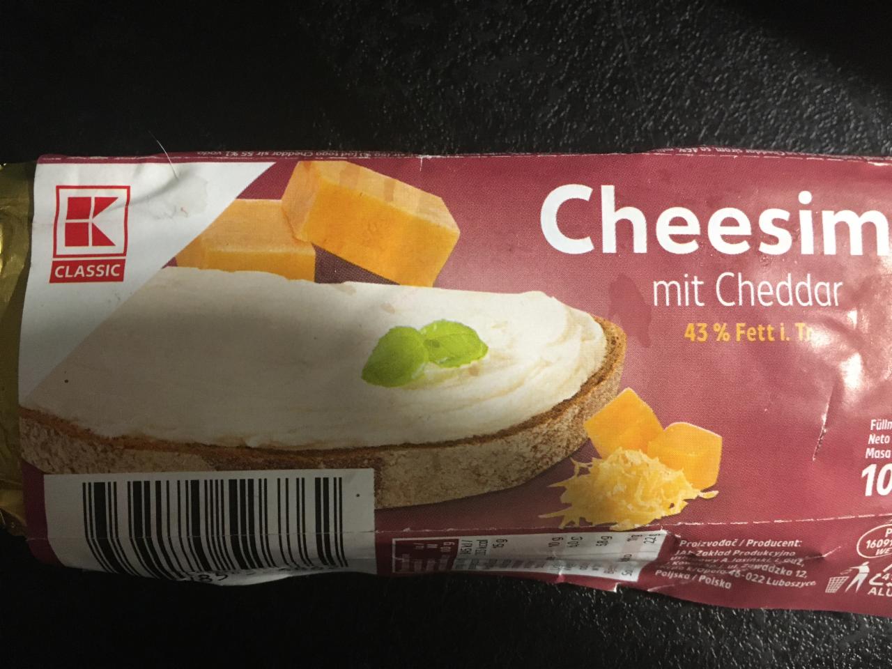 Fotografie - Cheesimo mit Cheddar 43% K-Classic