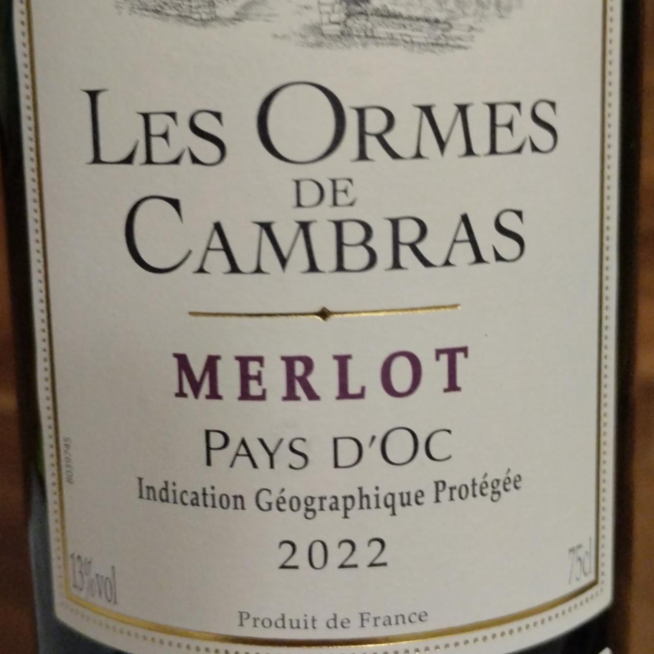 Fotografie - Merlot Les Ormes de Cambras