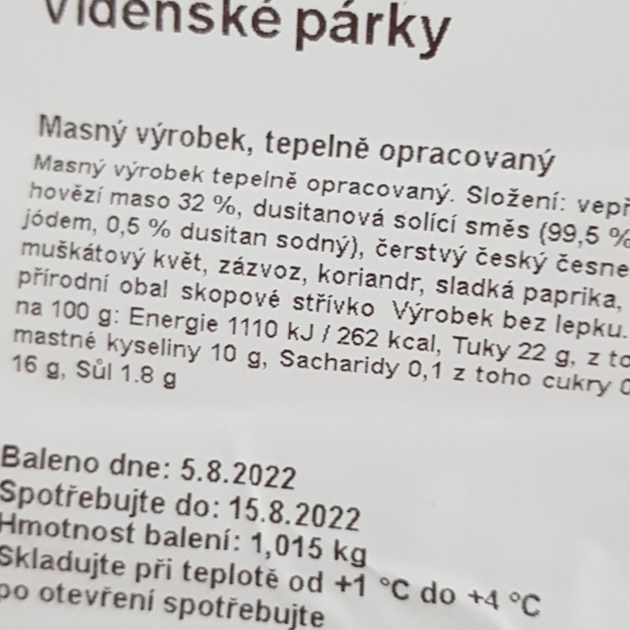 Fotografie - Vídeňské párky Amaso