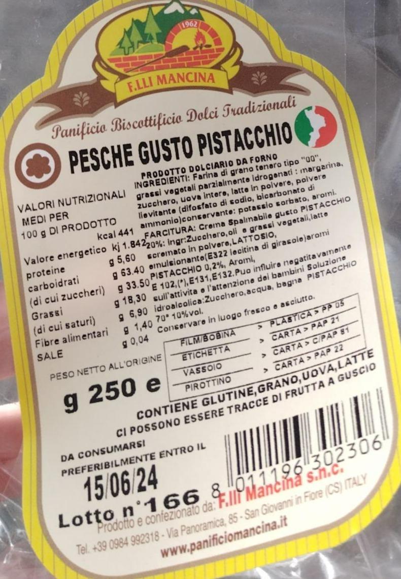 Fotografie - Pesche gusto Pistacchio F. lli Mancina