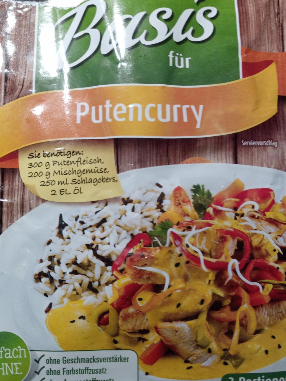 Fotografie - Basis für Putencurry