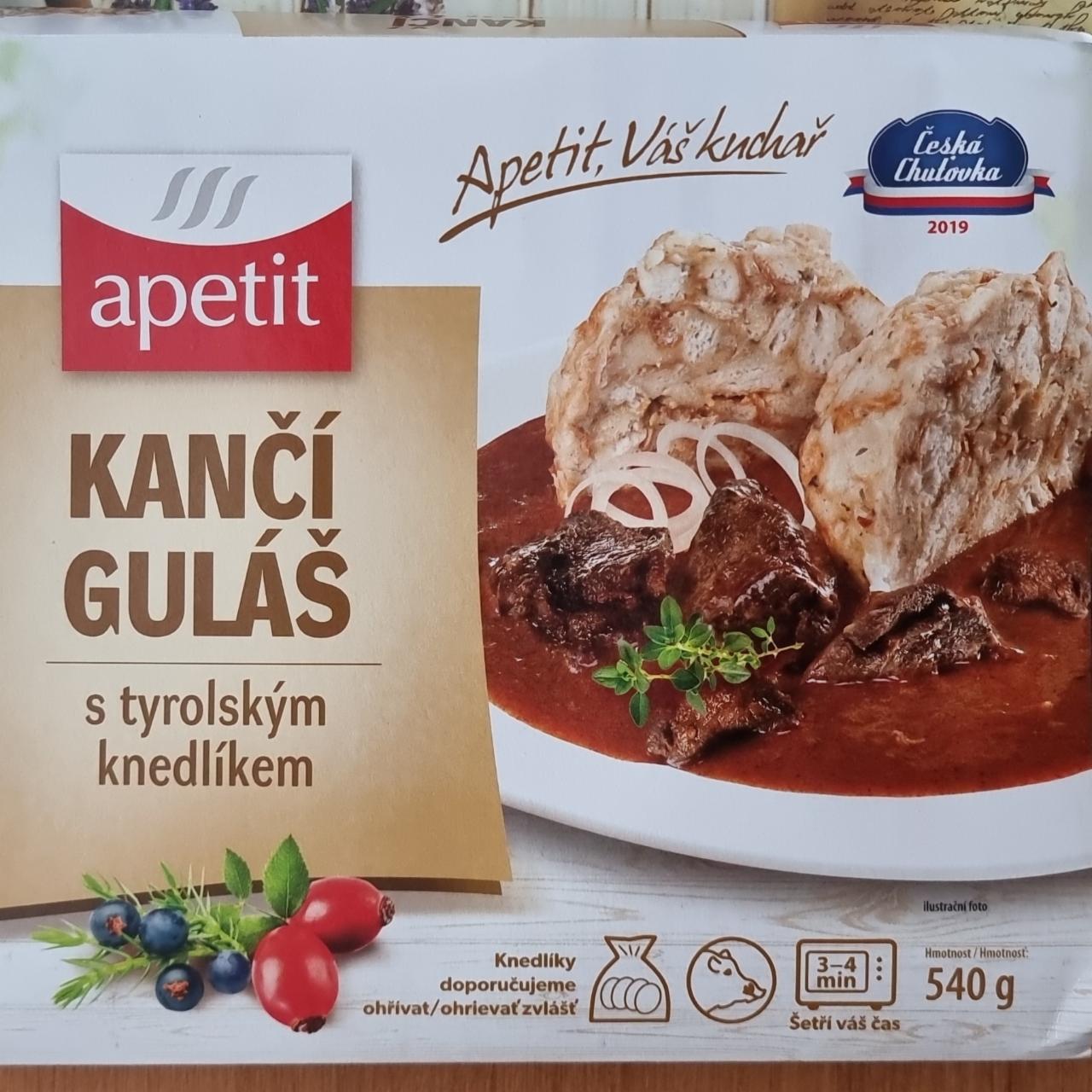 Fotografie - Kančí guláš s tyrolským knedlíkem Apetit