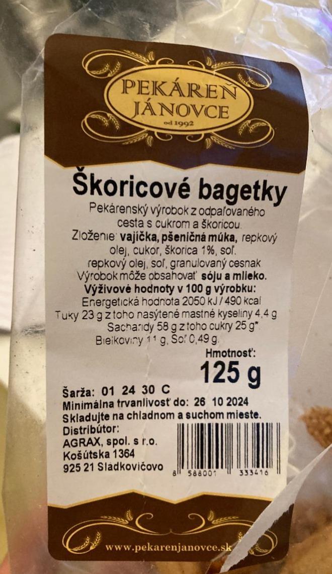 Fotografie - Škoricové bagetky Pekáreň Jánovce