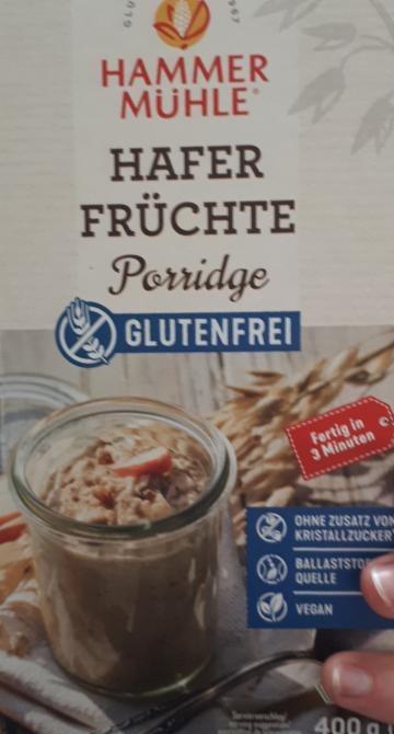 Fotografie - Hafer Früchte Porridge Glutenfrei Hammermühle