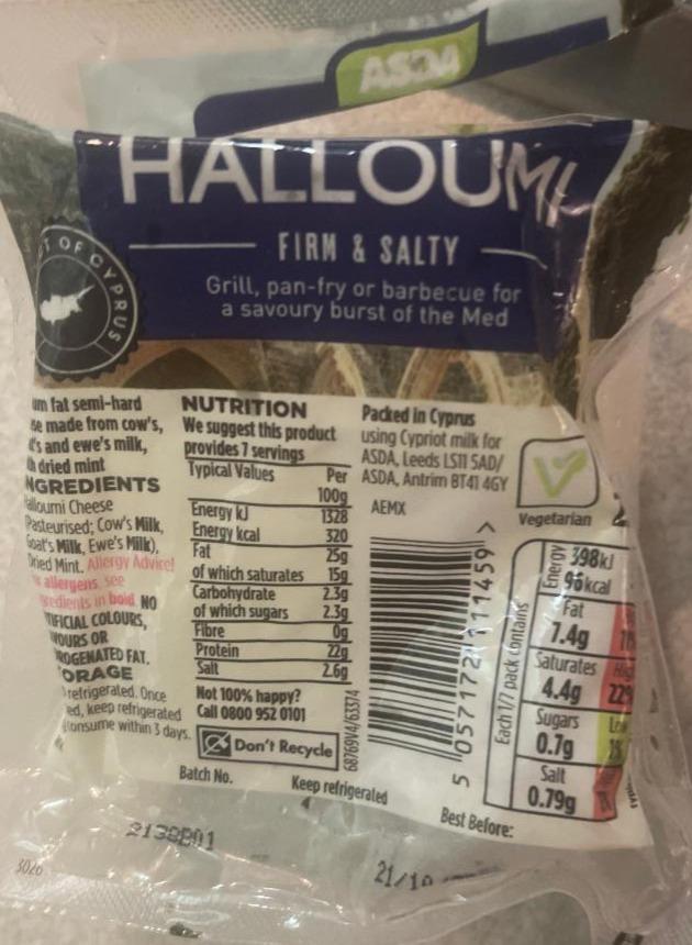 Fotografie - Halloumi firm & salty Asda