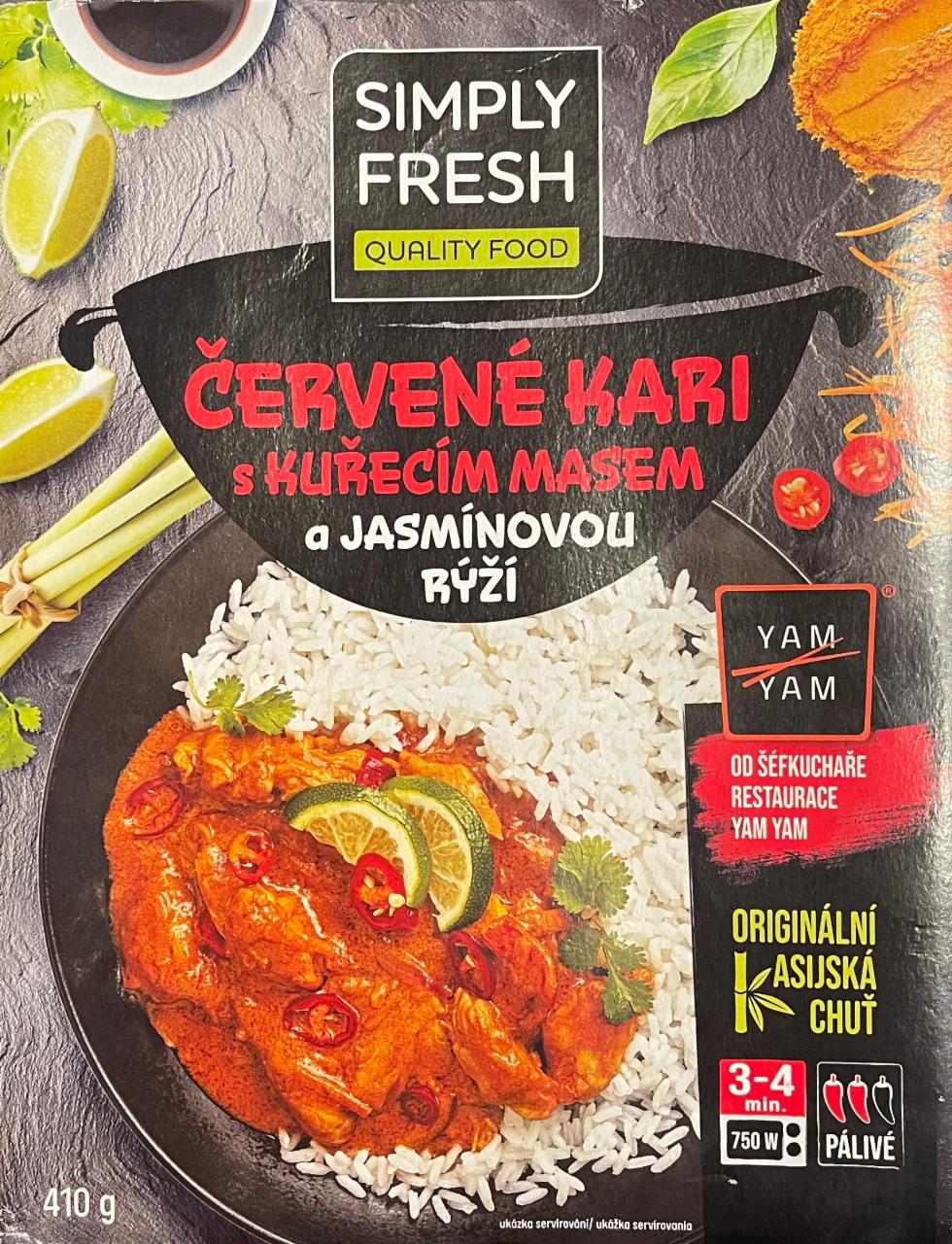 Fotografie - Červené kari Jasmínová rýže Simply Fresh