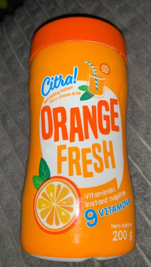 Fotografie - Refreshing instant fizzy vitamin drink orange fresh Citra!