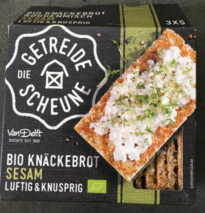 Fotografie - Bio Knäckebrot Roggenmisch Sesam VanDelft