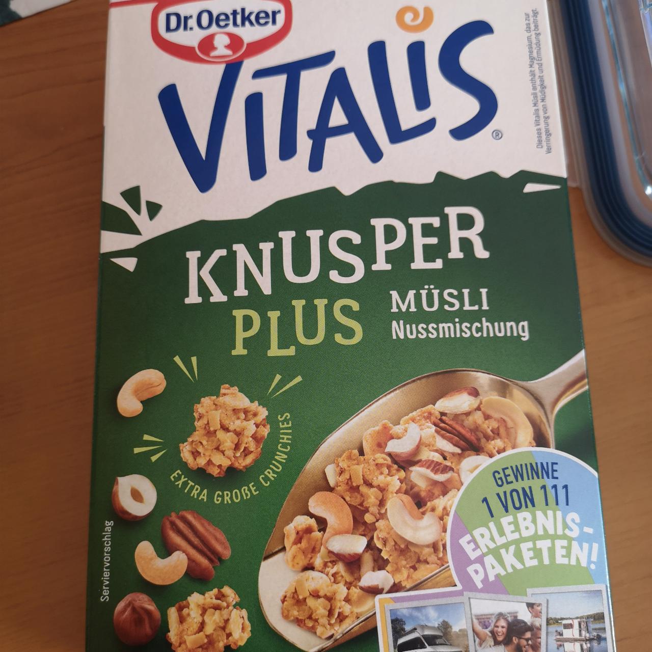 Fotografie - Vitalis Knusper plus müsli Nussmischung Dr.Oetker