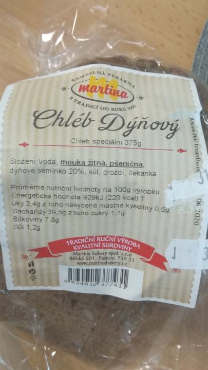 Fotografie - Chléb dýňový Martina bakery