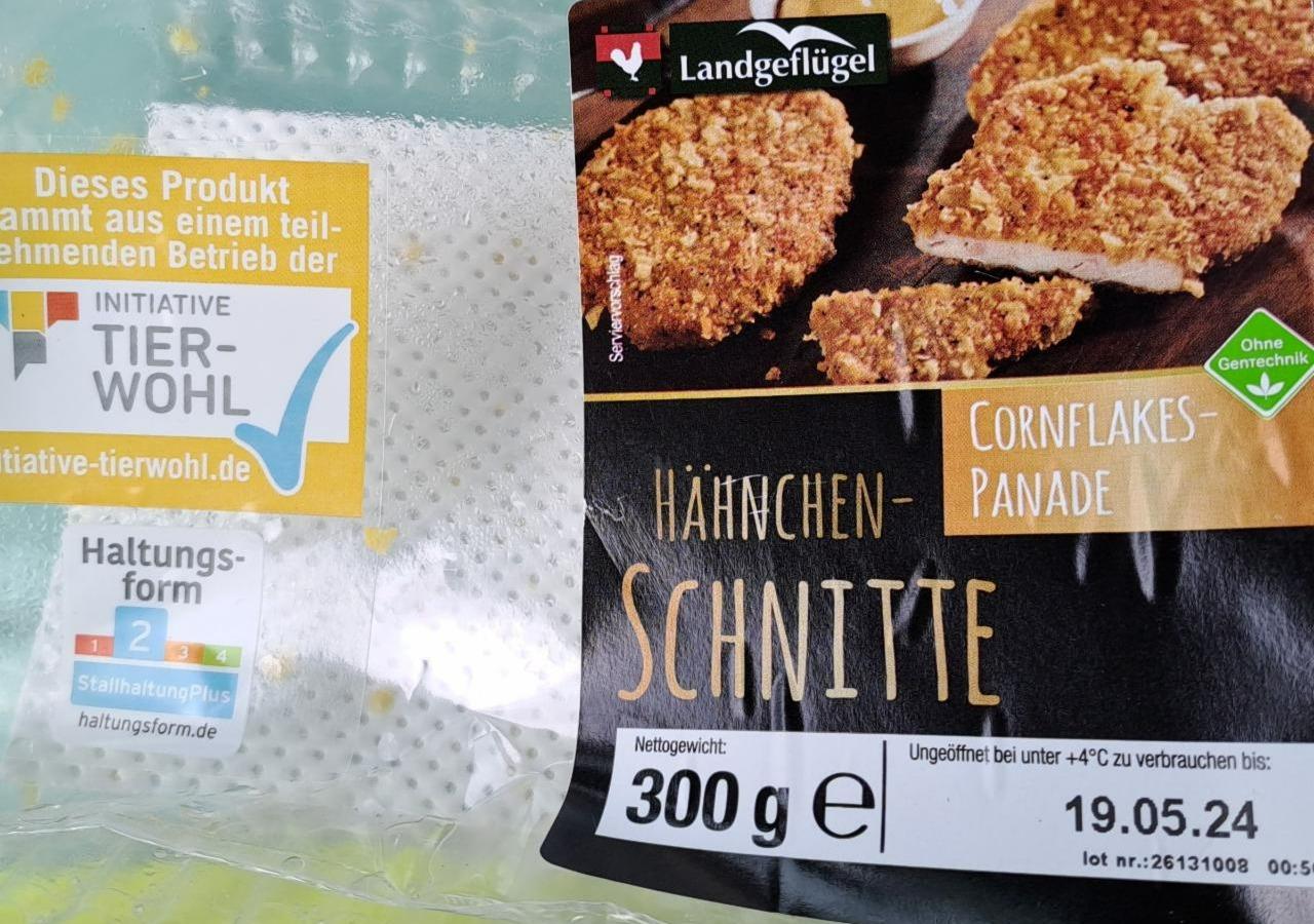 Fotografie - Hähnchen-Schnitte Cornflakes-Panade Landgeflügel